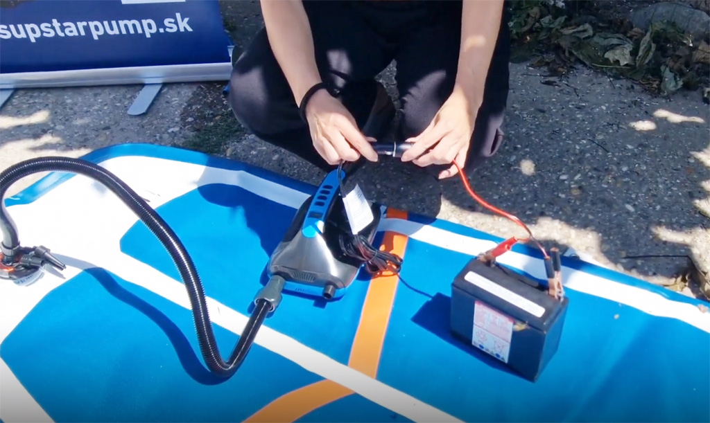 SUP Star Pump elektrický adaptér na autobatériu